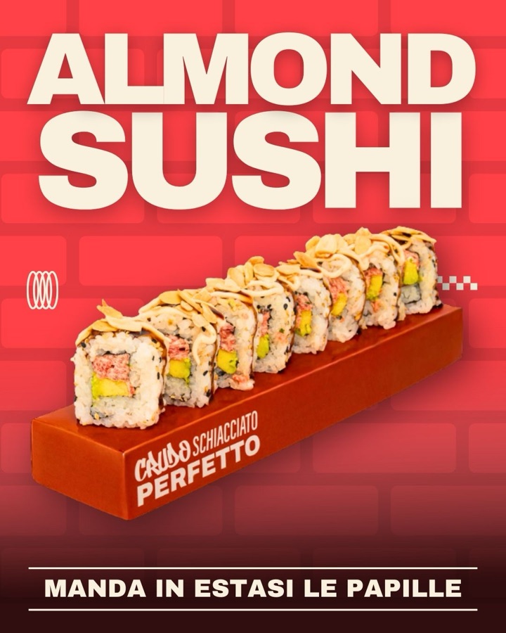 Uramaki Almond World con mandorle tostate