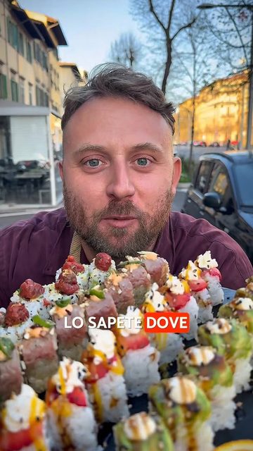 Vassoio di sushi di carne Duccio, reel Instagram